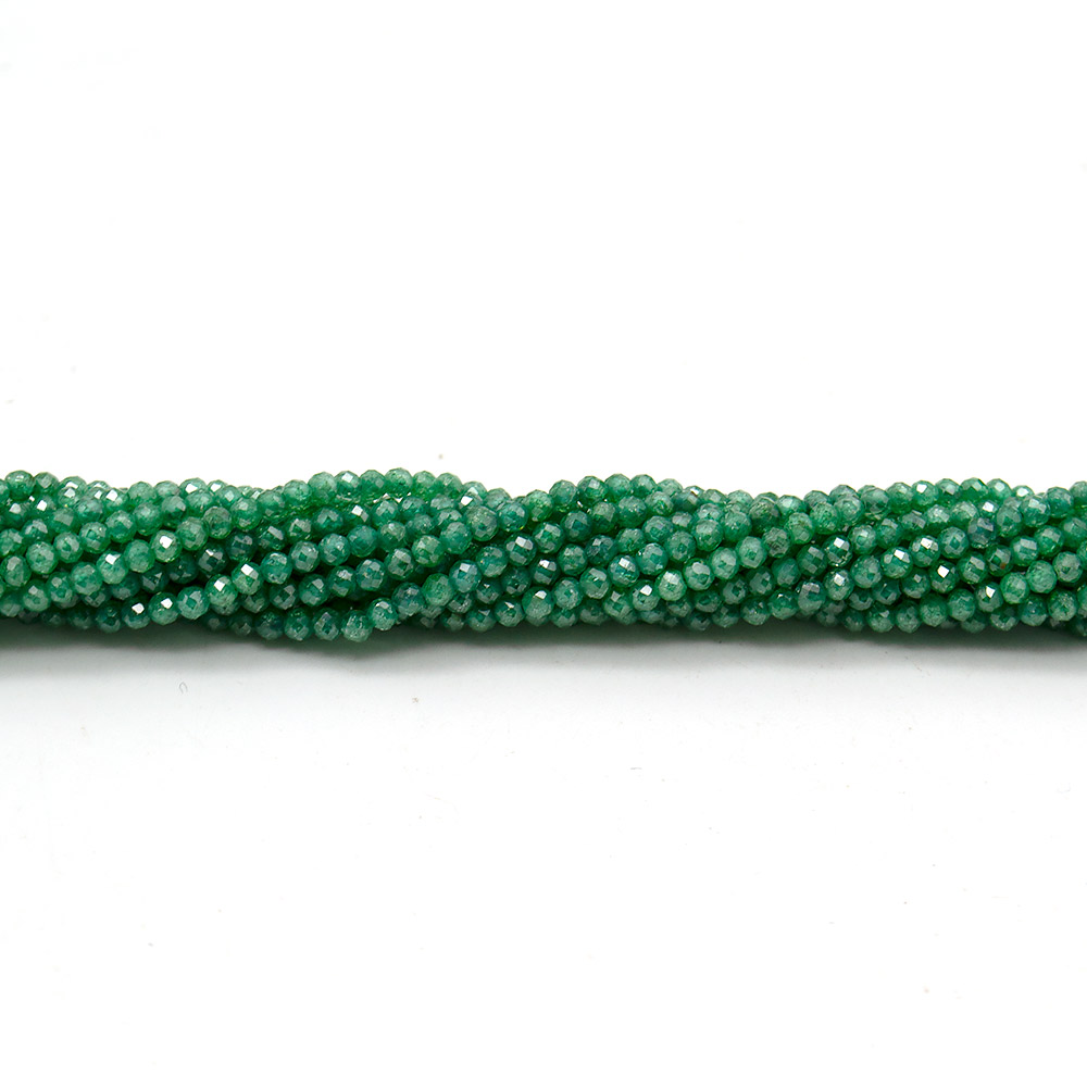 Фото товара циркон цвет зеленый грань люкс 2 мм