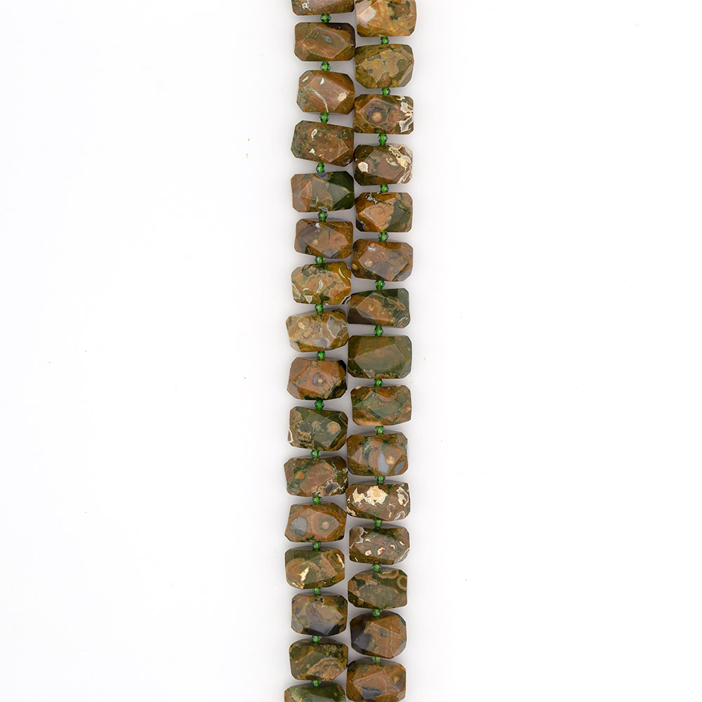 Фото товара яшма унакит рондоль грань 13*19 мм 1 сорт