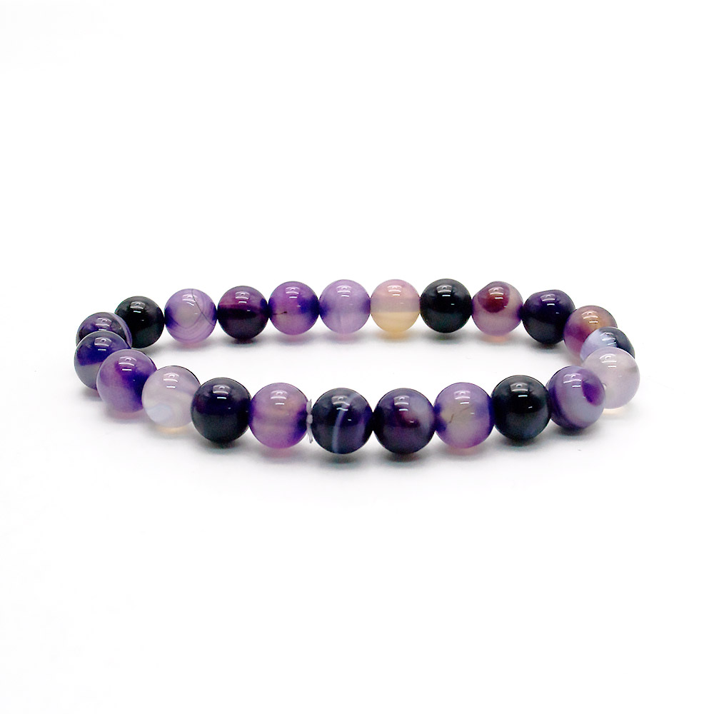Браслет из агата фиолетового 8 мм