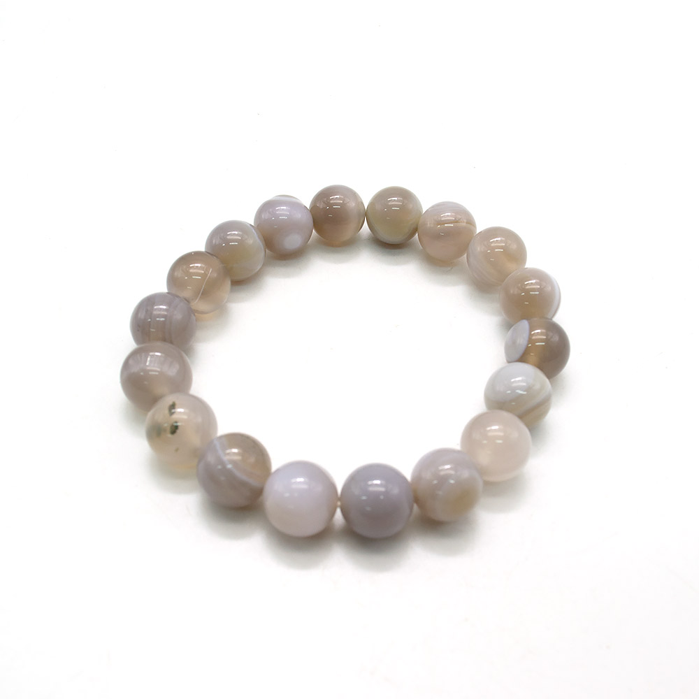 Фото товара браслет из агата серо-желтого шар