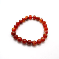 Браслет из агата цвет сердолик 8 мм