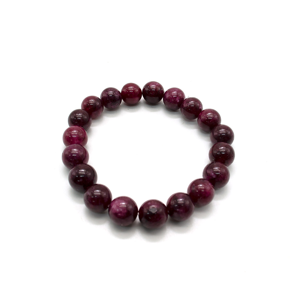 Фото товара браслет из кварца цвет гранат шар
