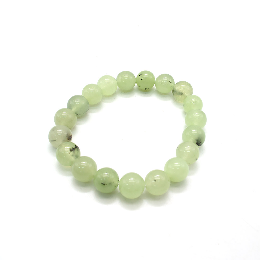 Фото товара браслет из кварца цвет пренит шар