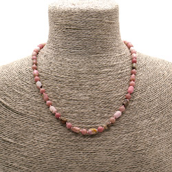 Бусы из родонита бочонок 8*6 мм