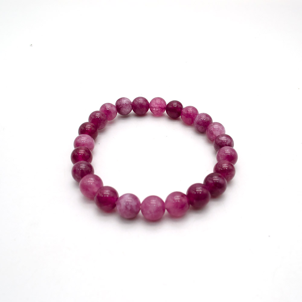 Фото товара браслет из кварца цвет арбузный турмалин 8мм