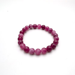 Браслет из кварца цвет арбузный турмалин 8мм