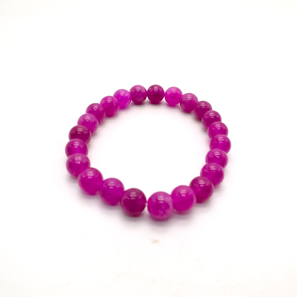 Фото товара браслет из кварца цвет фуксия 8мм