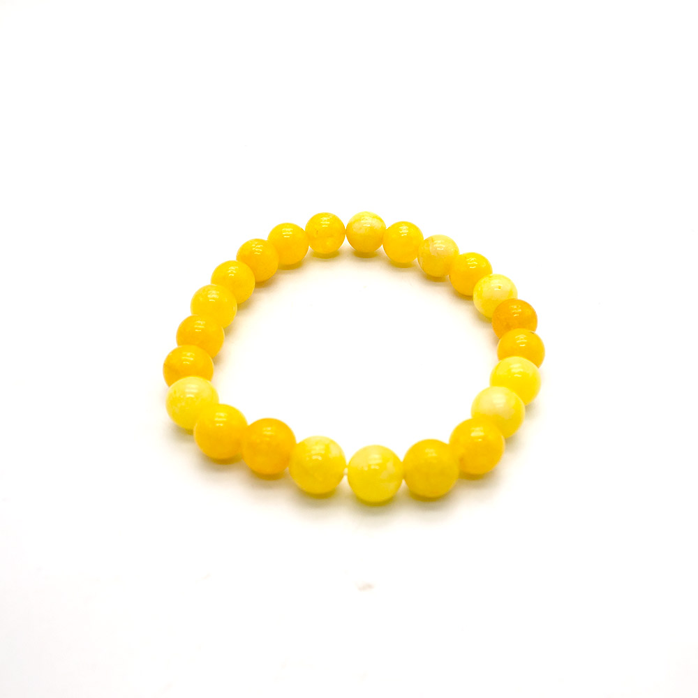 Фото товара браслет из кварца цвет цитрин яркий 8мм