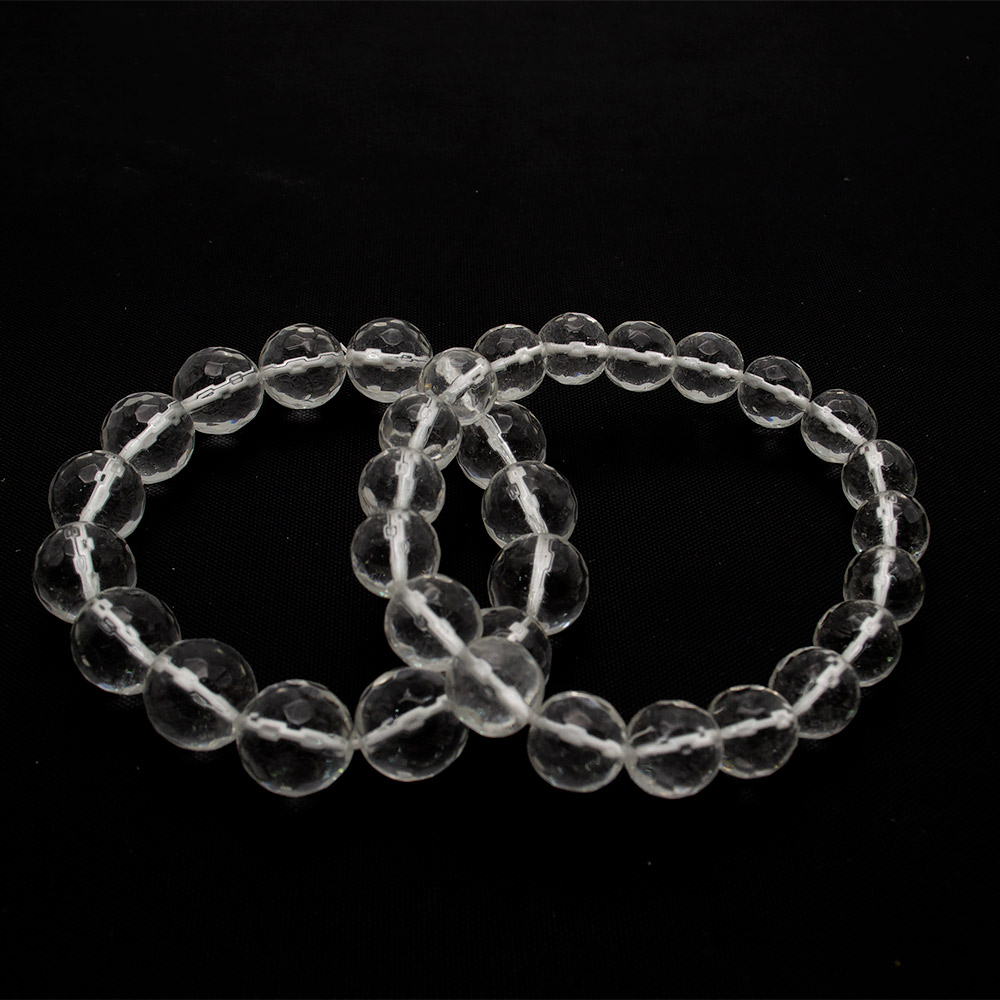 Фото товара браслет из горного хрусталя грань шар