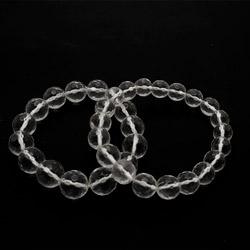 Браслет из горного хрусталя грань шар