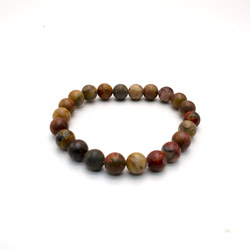 Браслет из яшмы "Пикассо" шар 8 мм