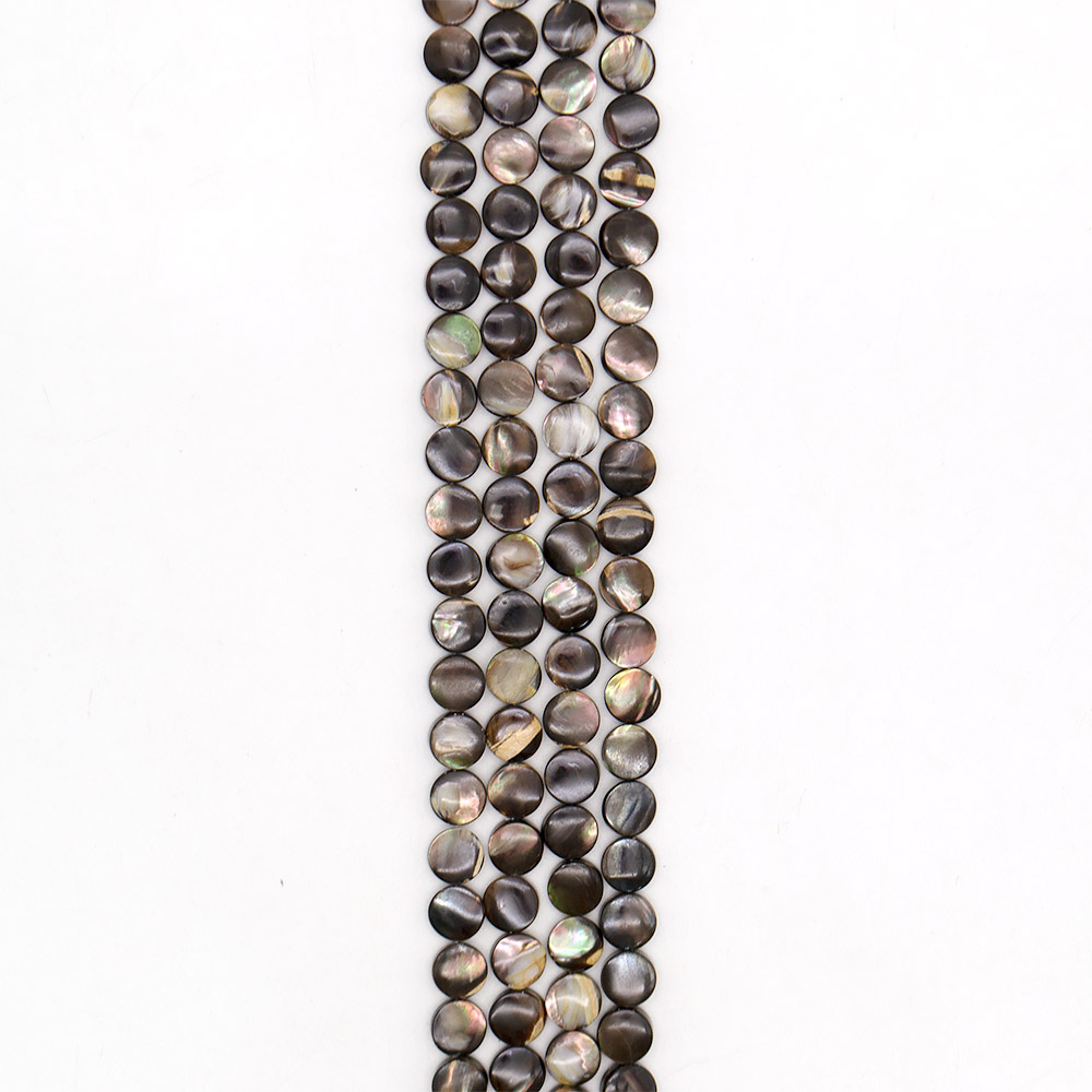 Фото товара перламутр коричневый таблетка круглая 10 мм