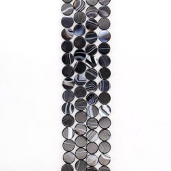 Агат таблетка цвет черный круглая 14 мм