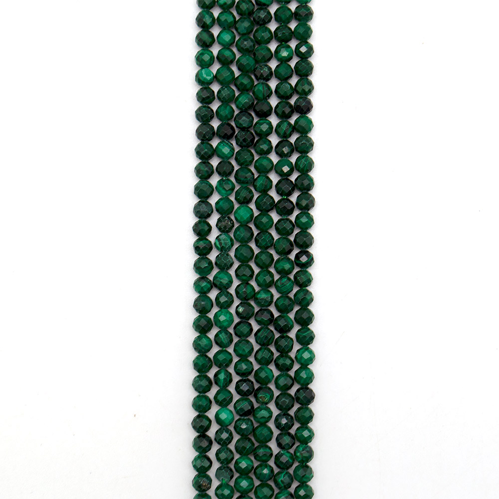 Фото товара малахит натура шар 4 мм граненый