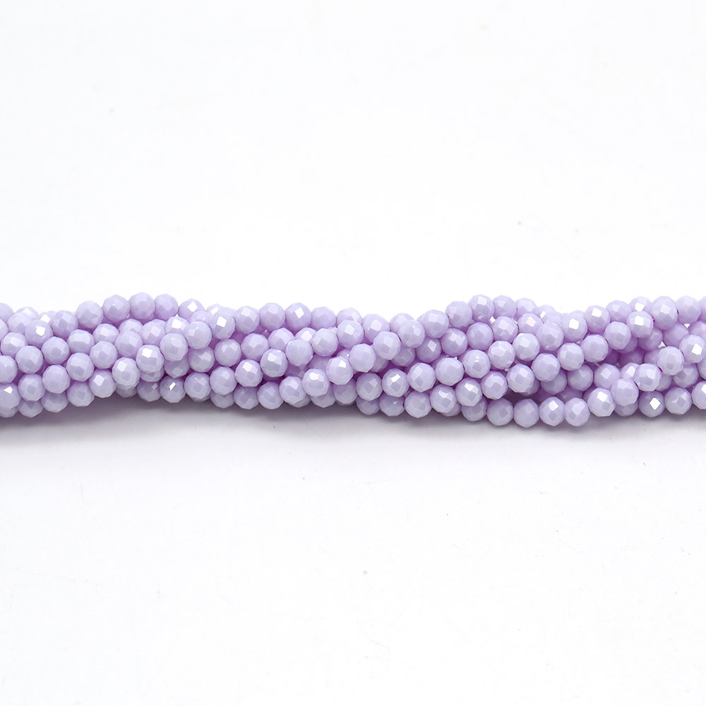 Фото товара циркон цвет аметист лавандовый матовый шар грань 3 мм