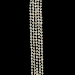 Жемчуг белый бочонок 6*7 мм