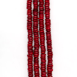 Коралл тонированный галтовка "диски" 12*6 мм