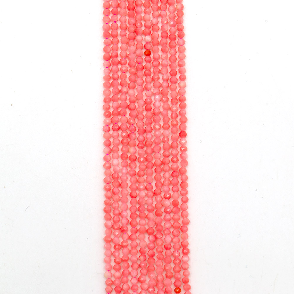 Фото товара коралл тонированный розовый 2,5 мм грань