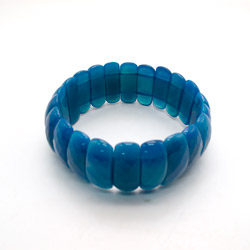 Браслет из агата голубого 25*13 мм грань