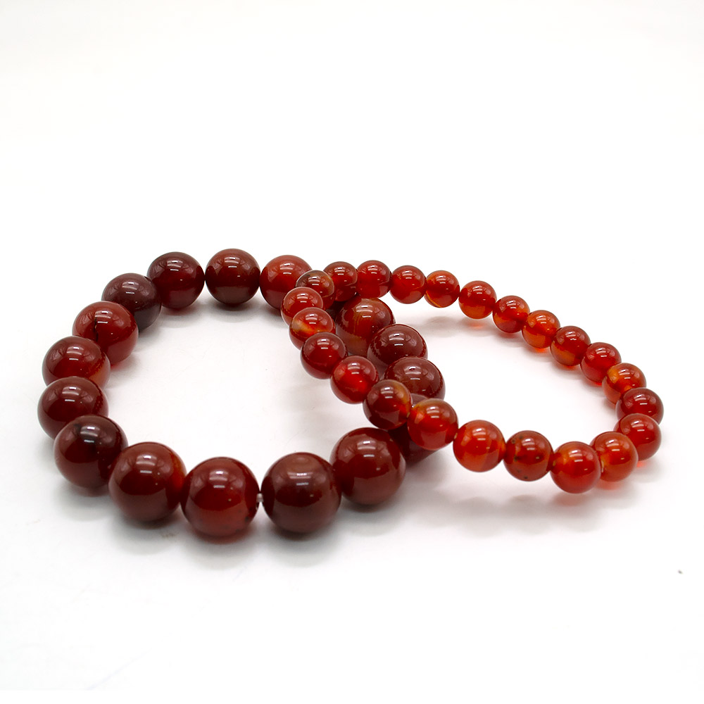 Фото товара браслет из сердолика рыжего однотонного