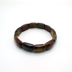 Браслет из тигрового,бычьего,соколиного глаза 17*11 мм