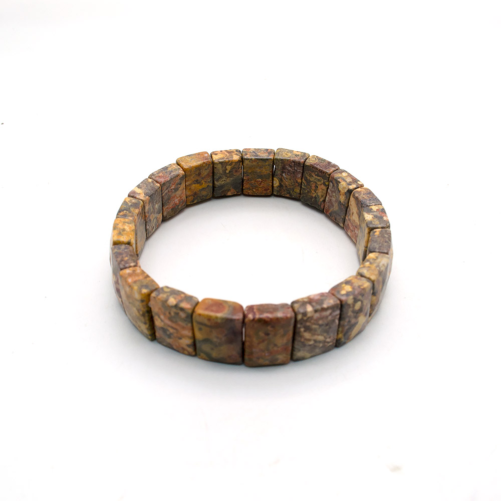 Фото товара браслет из яшмы красно-бежевой 13*9 мм грань