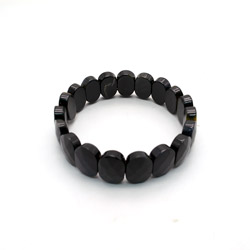 Браслет из соколиного  глаза сегмент овальный 14*10 мм грань