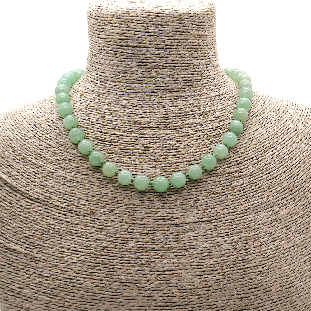 Фото товара бусы из авантюрина зеленого шар 10 мм