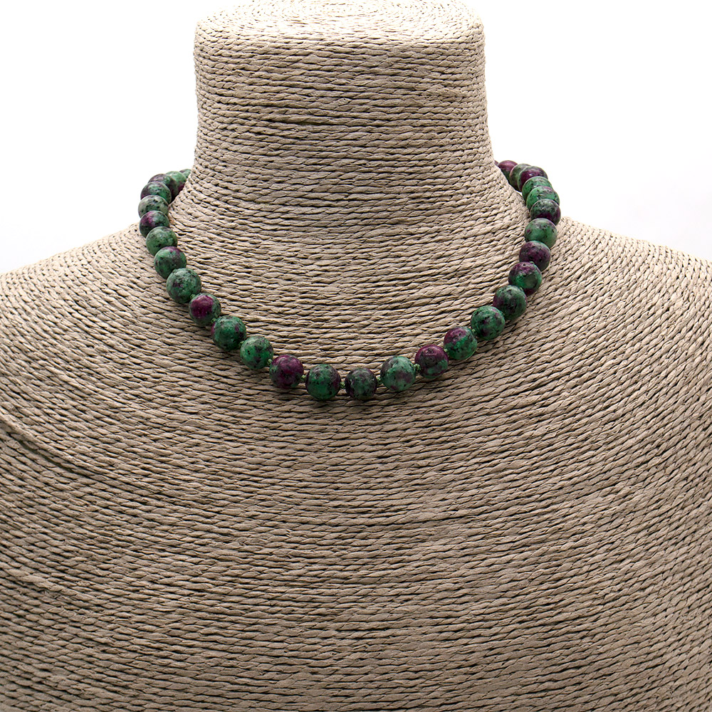 Фото товара бусы из цоизита 10 мм