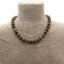 Бусы из яшмы пейзажной 10 мм