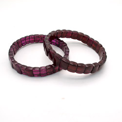 Браслет из граната прямоугольник сегмент