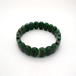 Браслет из авантюрина индийского зеленого 14*9 мм грань