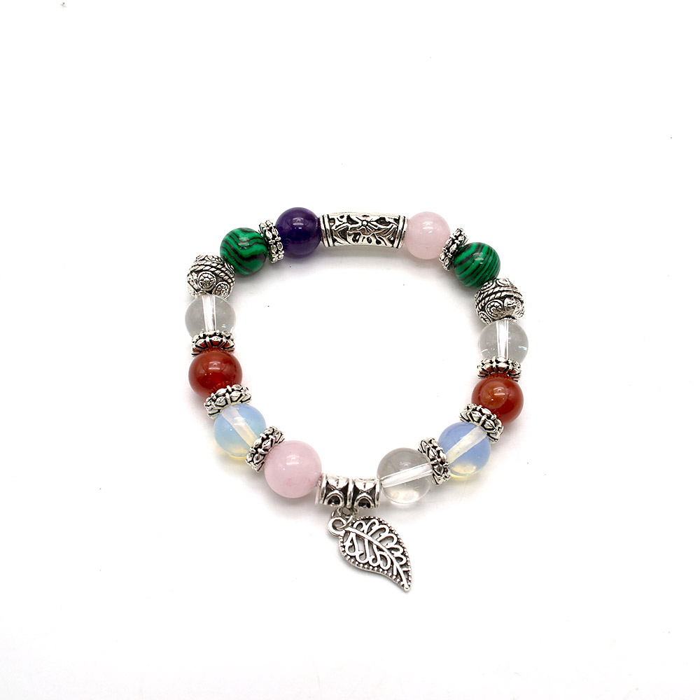 Фото товара браслет микс камней "пандора" шар 10 мм