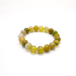 Браслет из агата горчичного шар