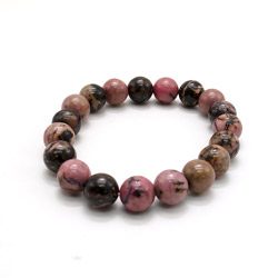 Браслет из родонита 10 мм грань