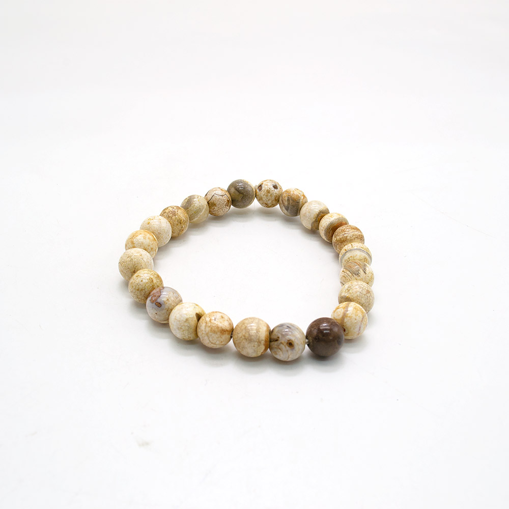 Фото товара браслет из агата  цвет древесная яшма 8 мм
