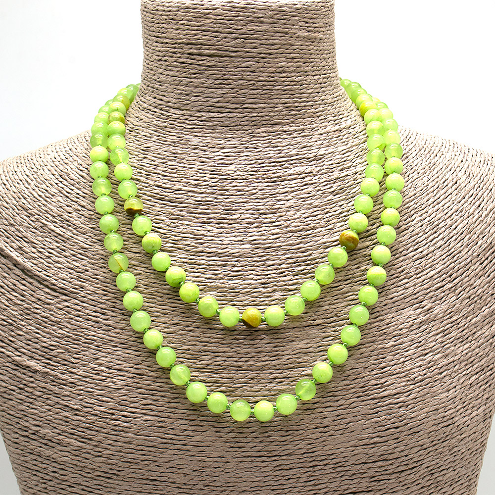 Фото товара бусы из оникса зеленого шар 8мм