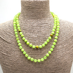 Бусы из оникса зеленого шар 8мм