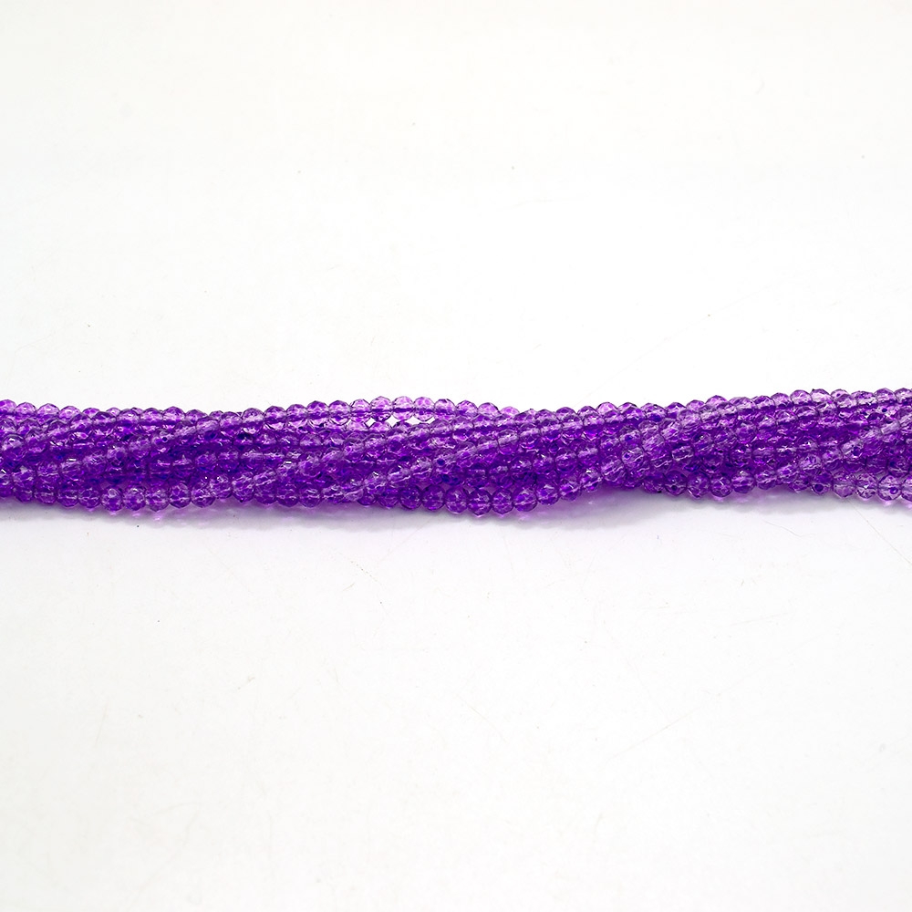 Фото товара ювелирное стекло сиреневое грань шар 3 мм