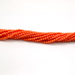 Ювелирное стекло оранжевое матовое шар 3 мм грань