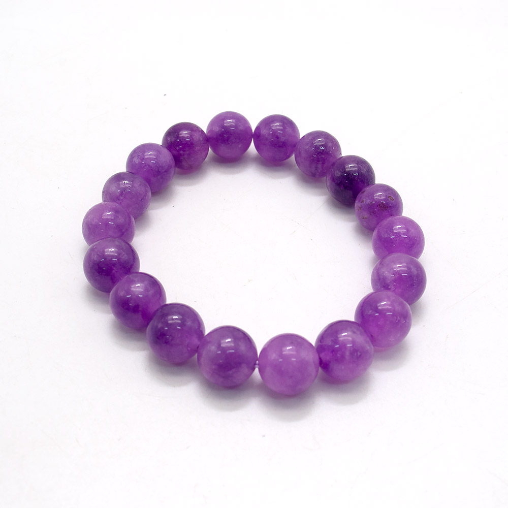 Фото товара браслет из кварца цвет темный аметист шар