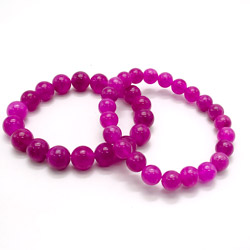 Браслет из кварца цвет фуксия