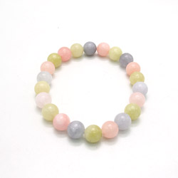 Браслет из кварца цвет морганит яркий 8 мм