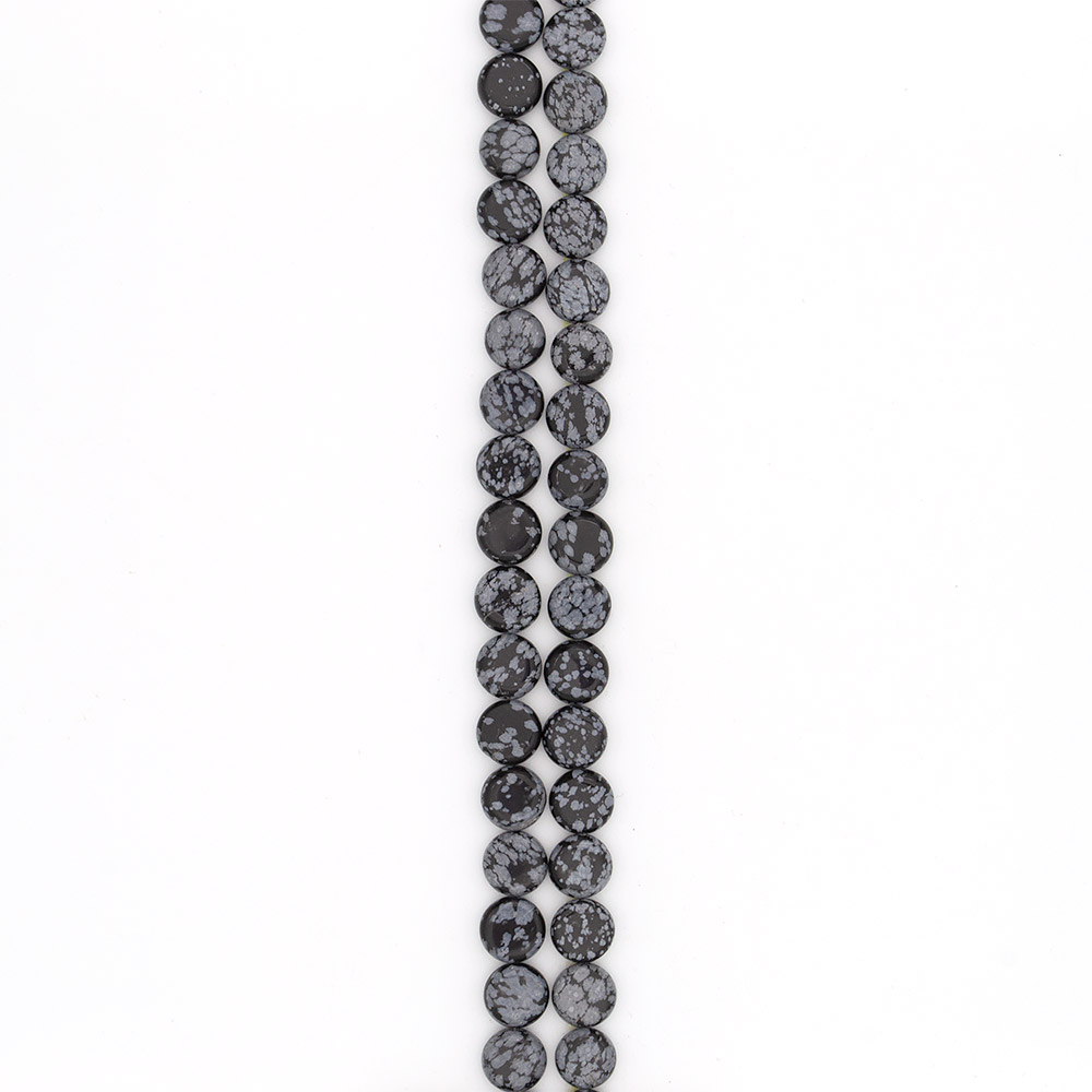 Фото товара обсидиан снежный таблетка 17 мм