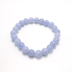 Браслет из кварца цвет аквамарин темный 8 мм