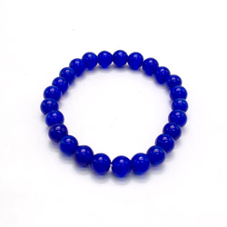 Браслет из кошачьего глаза имитации цвет ультрамарин 8мм