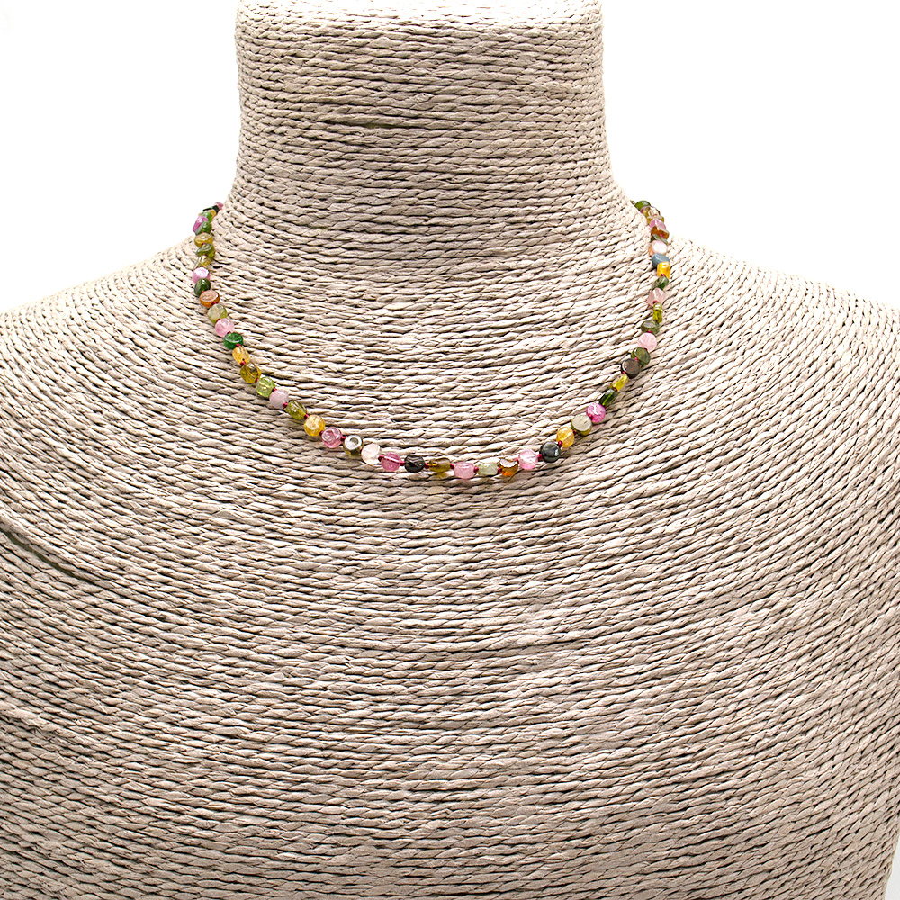 Фото товара бусы из турмалина таблетка 5 мм