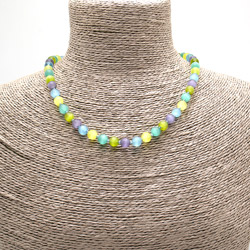 Фото товара бусы из кошачьего глаза имитации микс шар 8мм