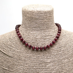 Бусы из кошачьего глаза имитации цвет сливовый шар