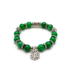 Браслет из кальцита зеленого "Пандора" 10мм